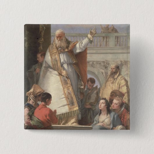 Wunder von St Patrick, c.1746 (Öl auf Leinwand) Button (Vorderseite)