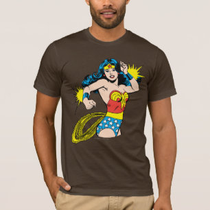 Wunder Woman-Drehung mit glühenden Wellen T-Shirt