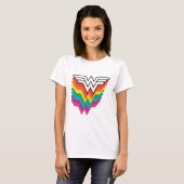 Wunder-Woman-Logo für Regenbogen T-Shirt (Vorne ganz)
