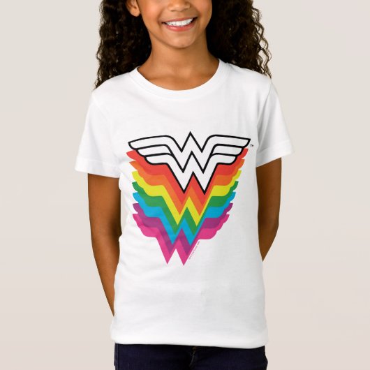 Wunder-Woman-Logo für Regenbogen T-Shirt (Vorderseite)