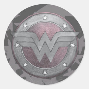 Wunder Woman Shield-Muster Runder Aufkleber