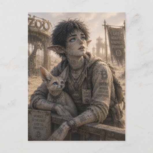 Wunder / Zoowärter / Wüstenzoo Postkarte (Vorderseite)