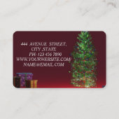 Wunderbar Adorable Weihnachtsbeleuchtung TRee Visitenkarte (Rückseite)