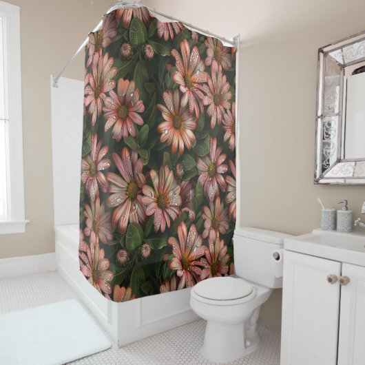 Wunderbar blumengeschmückt, auffallend duschvorhang (Beispiel)