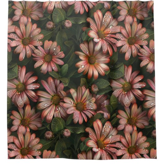 Wunderbar blumengeschmückt, auffallend duschvorhang (Vorderseite)