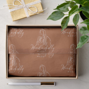 Wunderbar gemacht Braune weiße Jesus-Linienkunst Seidenpapier