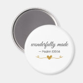 Wunderbar gemacht – Psalm 139:14 Magnet (Vorderseite/Rückseite)