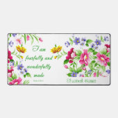 Wunderbar personalisierte Blütenpracht Schreibtischunterlage (Vorderseite)