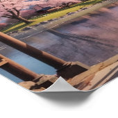 Wunderbar Sonnenuntergang japanische Sakura Tree Poster (Ecke)