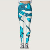 Wunderbar, Spaß!Monstera-Blattdesign Leggings (Vorderseite)