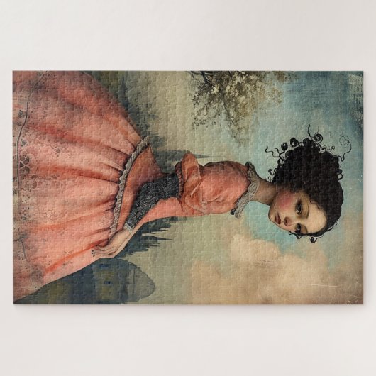 Wunderbar Vintages Mädchen schwierig Puzzle (Horizontal)