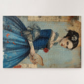 Wunderbar Vintages Mädchen schwierig Puzzle (Horizontal)