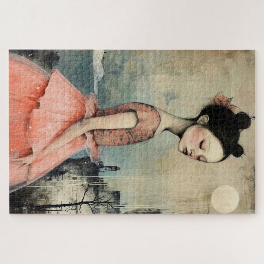 Wunderbar Vintages Mädchen schwierig Puzzle (Horizontal)