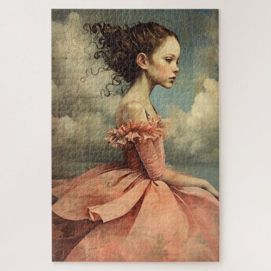 Wunderbar Vintages Mädchen schwierig Puzzle (Vertikal)