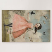 Wunderbar Vintages Tanzmädchen Schwierigkeit Puzzle (Horizontal)