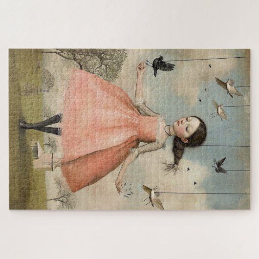 Wunderbar Vintages Tanzmädchen Schwierigkeit Puzzle (Horizontal)