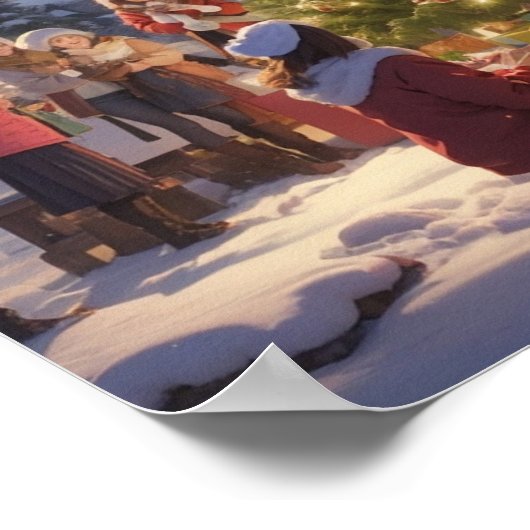 Wunderbar weiße Weihnachten im Anime Style Poster (Ecke)