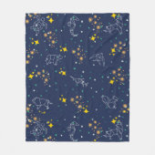 Wunderbar zeichnend Tiere und blaue Himmelskinder Fleecedecke (Vorderseite)