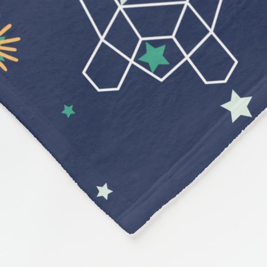 Wunderbar zeichnend Tiere und blaue Himmelskinder Fleecedecke (Ecke)