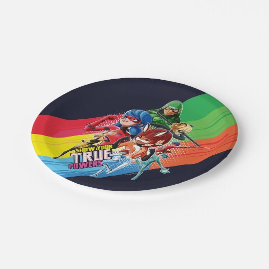 Wunderbar zeigen Ihre wahren Power Pappteller (Schrägansicht)