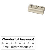 "Wunderbare Antworten!" Tutor Rubber Briefmarke Gummistempel (Stempel)
