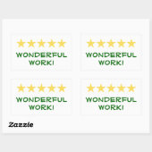 Wunderbare Arbeit - Aufkleberserie für Lehrer (rec Rechteckiger Aufkleber (Blatt)