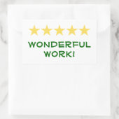 Wunderbare Arbeit - Aufkleberserie für Lehrer (rec Rechteckiger Aufkleber (Tasche)