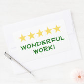 Wunderbare Arbeit - Aufkleberserie für Lehrer (rec Rechteckiger Aufkleber (Umschlag)