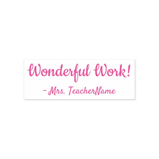 "Wunderbare Arbeit!" Briefmarke aus Kautschuk Permastempel (Design)