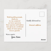 wunderbare Augenlinsenoperation Postkarte (Rückseite)