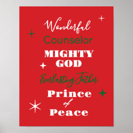 Wunderbare Berater Namen Jesu Weihnachten Poster
