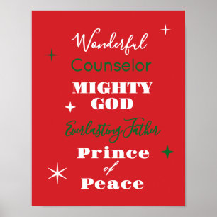 Wunderbare Berater Namen Jesu Weihnachten Poster
