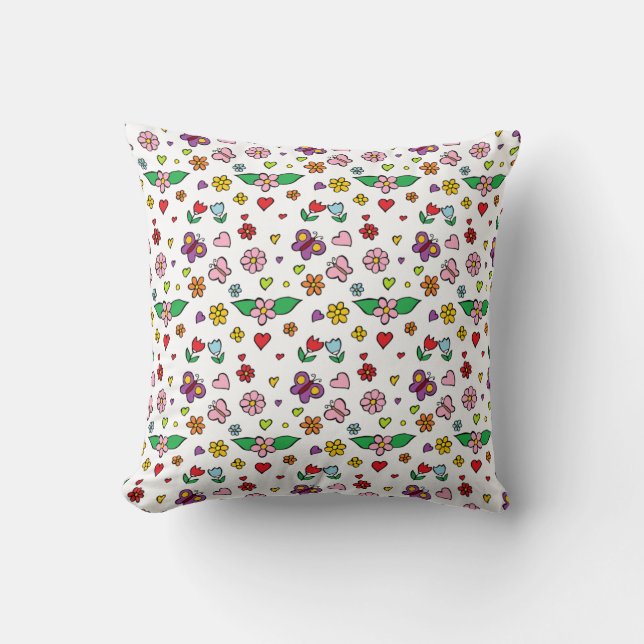 Wunderbare Blume Design Kissen (Vorderseite)