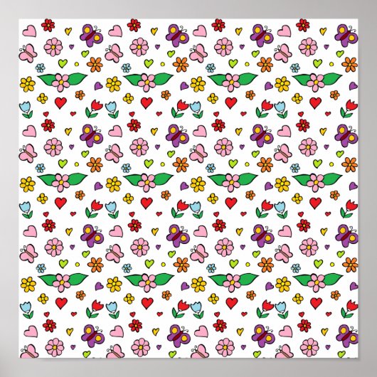 Wunderbare Blume Design Poster (Vorne)