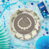 Wunderbare Blumen 30 Jahre alt Pappteller (Party)