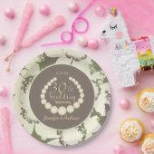 Wunderbare Blumen 30 Jahre alt Pappteller (Party)