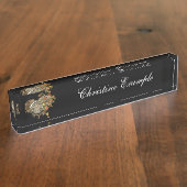 Wunderbare Dampfuhr Namensplakette (Seite)