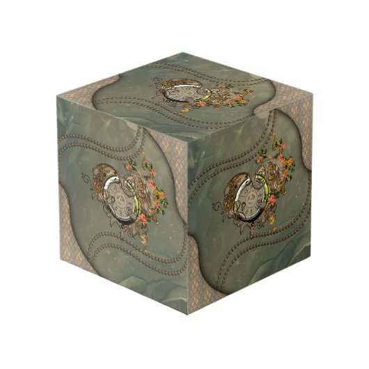 Wunderbare Dampfuhr Würfel (Vorderseite Schrägansicht)