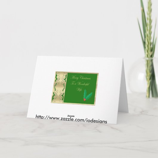 Wunderbare Ehefrau frohe Weihnachten (Rückseite)