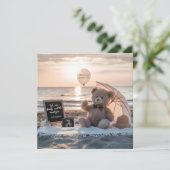 Wunderbare, einfache digitale Schwangerschaftsankü Einladung (Stehend Vorderseite)