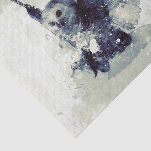 Wunderbare Eule im Aquarell Seidenpapier (Ausschnitt)