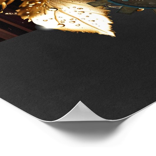 Wunderbare Fantasiesteampunkatze. Poster (Ecke)