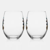 Wunderbare Fantasiesteampunkatze. Weinglas Ohne Stiel (Links)