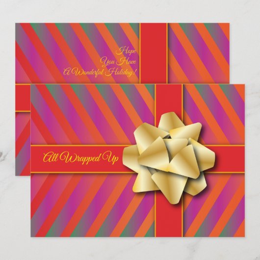 Wunderbare Flache Feiertagskarte (Vorne/Hinten)