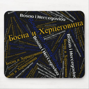 Wunderbare Flaggenfarben von Bosnien und Herzegowi Mousepad