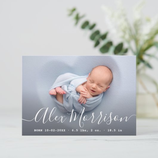 Wunderbare Geburtsausweis Einladung (Stehend Vorderseite)