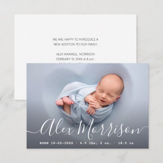 Wunderbare Geburtsausweis Einladung (Vorne/Hinten)