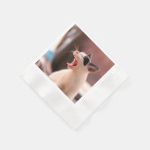 Wunderbare gefährliche Katze Serviette (Ecke)