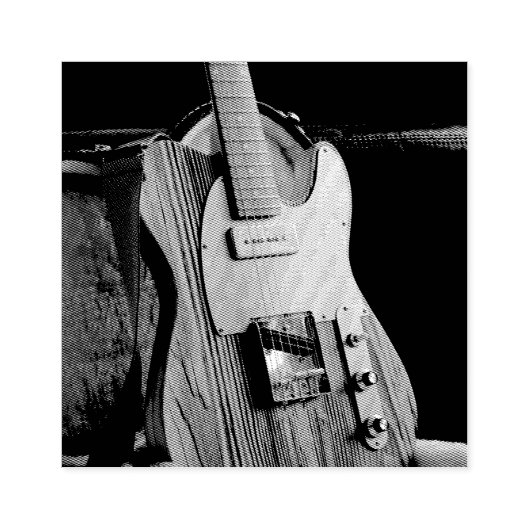 Wunderbare Gitarre Gummistempel (Prägung)