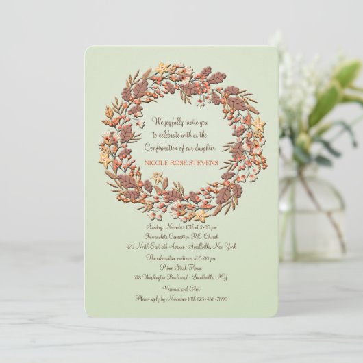 Wunderbare Herbsteinladung Einladung (Stehend Vorderseite)